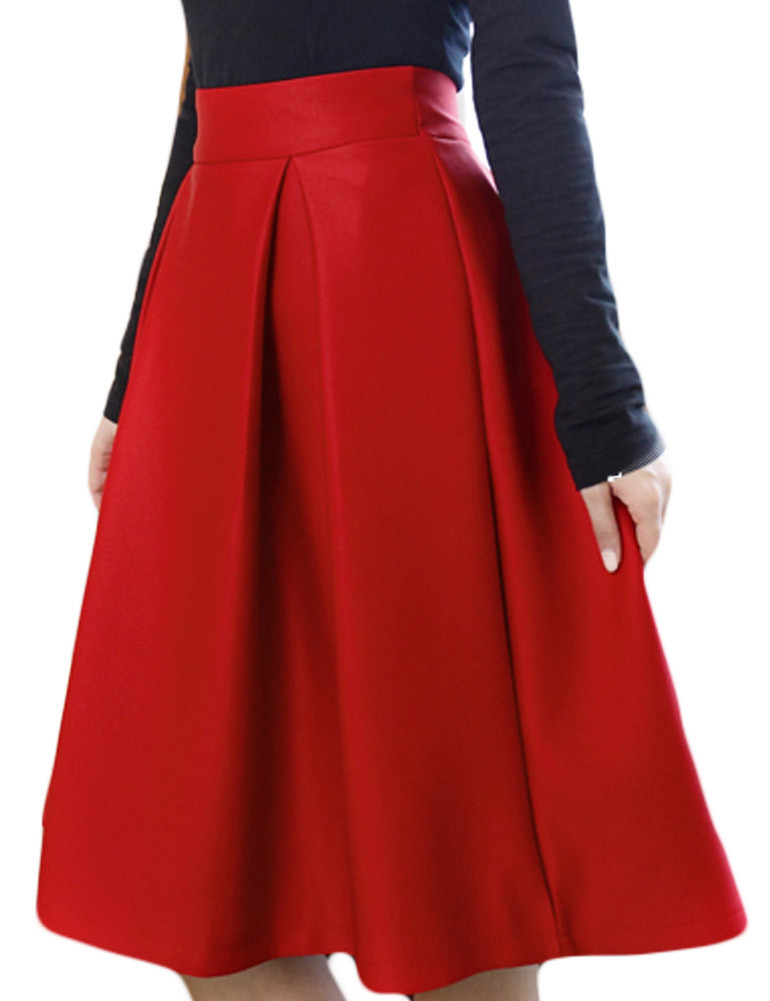 Big Tits Video Kerry Marie Red High Waist Skirt