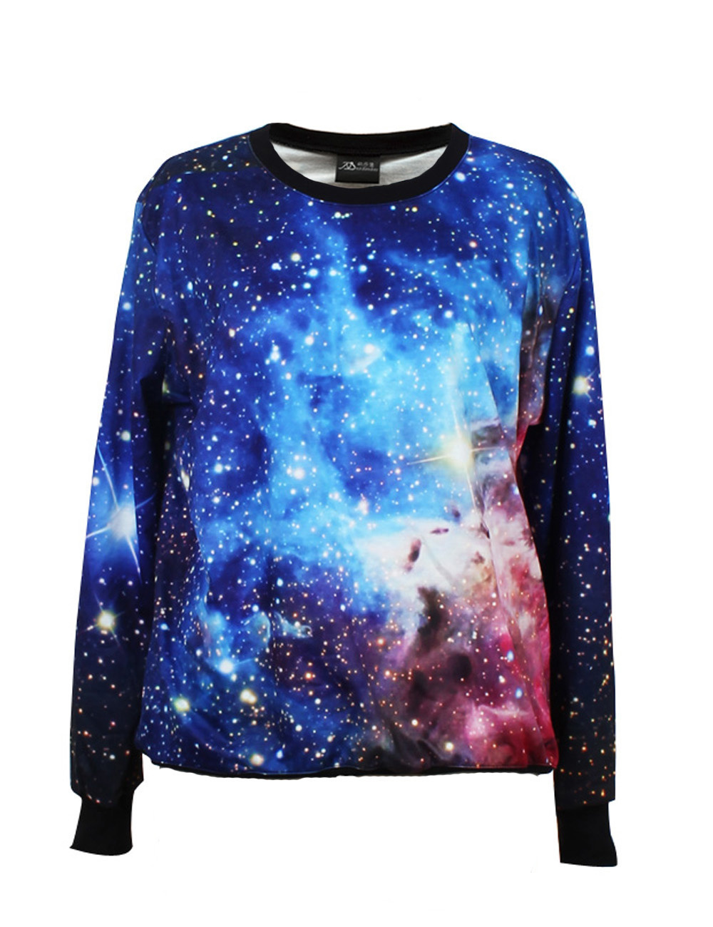 Galaxy Pattern Jumper | women galaxy space print long sleeve loose lycra cotton Galaxy Pattern Jumper | women galaxy space print long sleeve loose lycra cotton